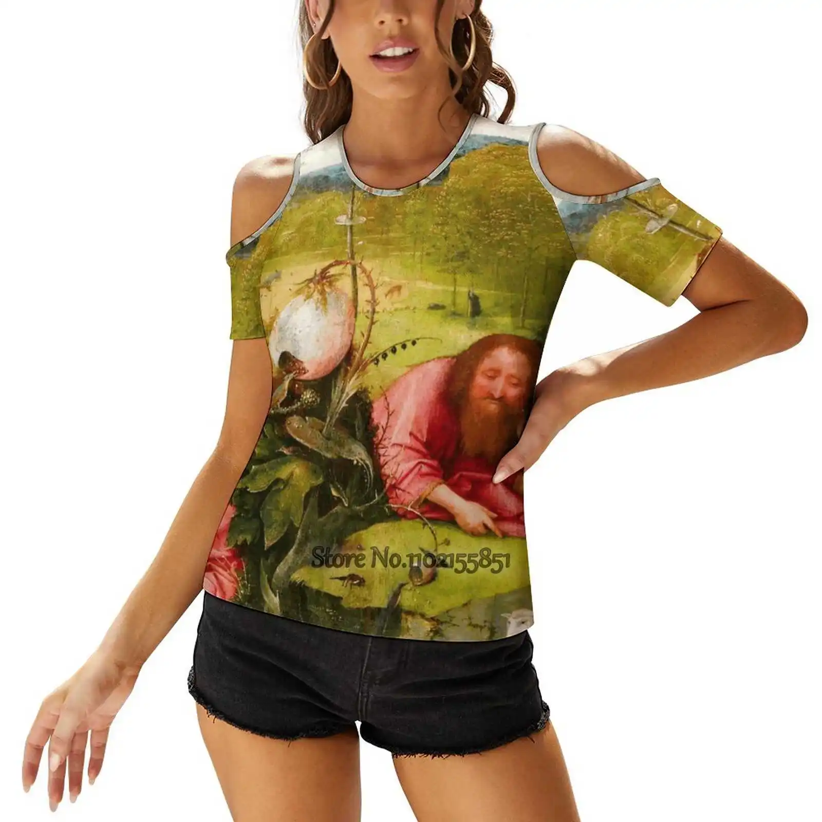 

Пикантная футболка еотнимус-Баптист в дикой природе, повседневные топы, пуловер, Женский Топ, футболки с завязками на спине, уличная мода