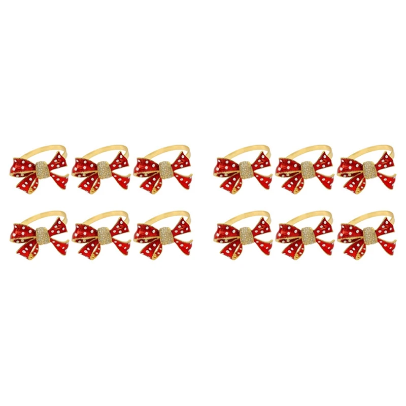 

Napkin Rings Set Of 12, Butterfly Knot Napkin Ring For Wedding, Dinner Party, Serviette For Christmas,Birthday