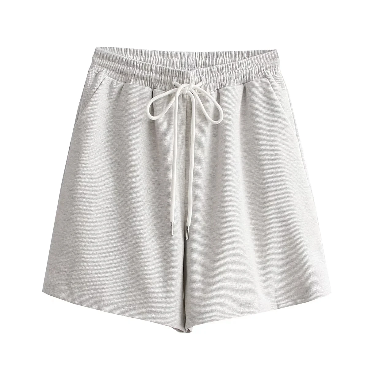 Maxdutti High Street Terry Drawstring High Wasit Loose Bermuda Casual Harem Shorts Women Ins Fashion Shorts Blogger