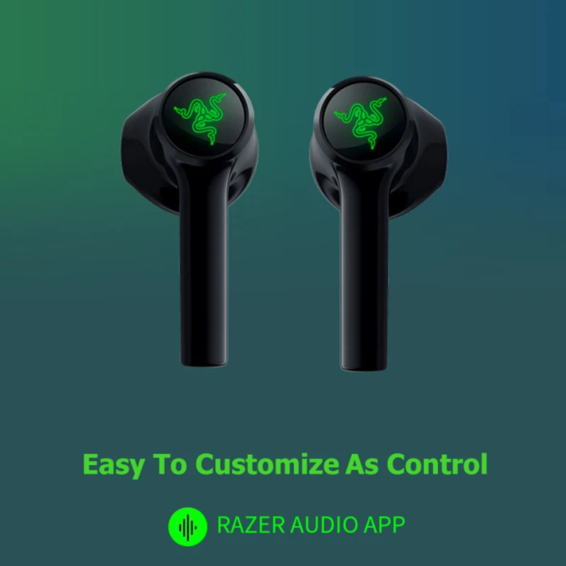

Razer Hammerhead True X Wireless Gaming Earbuds Low Latency Bluetooth 5.2 TWS Black Smart Touch Sport Headphone Earbuds