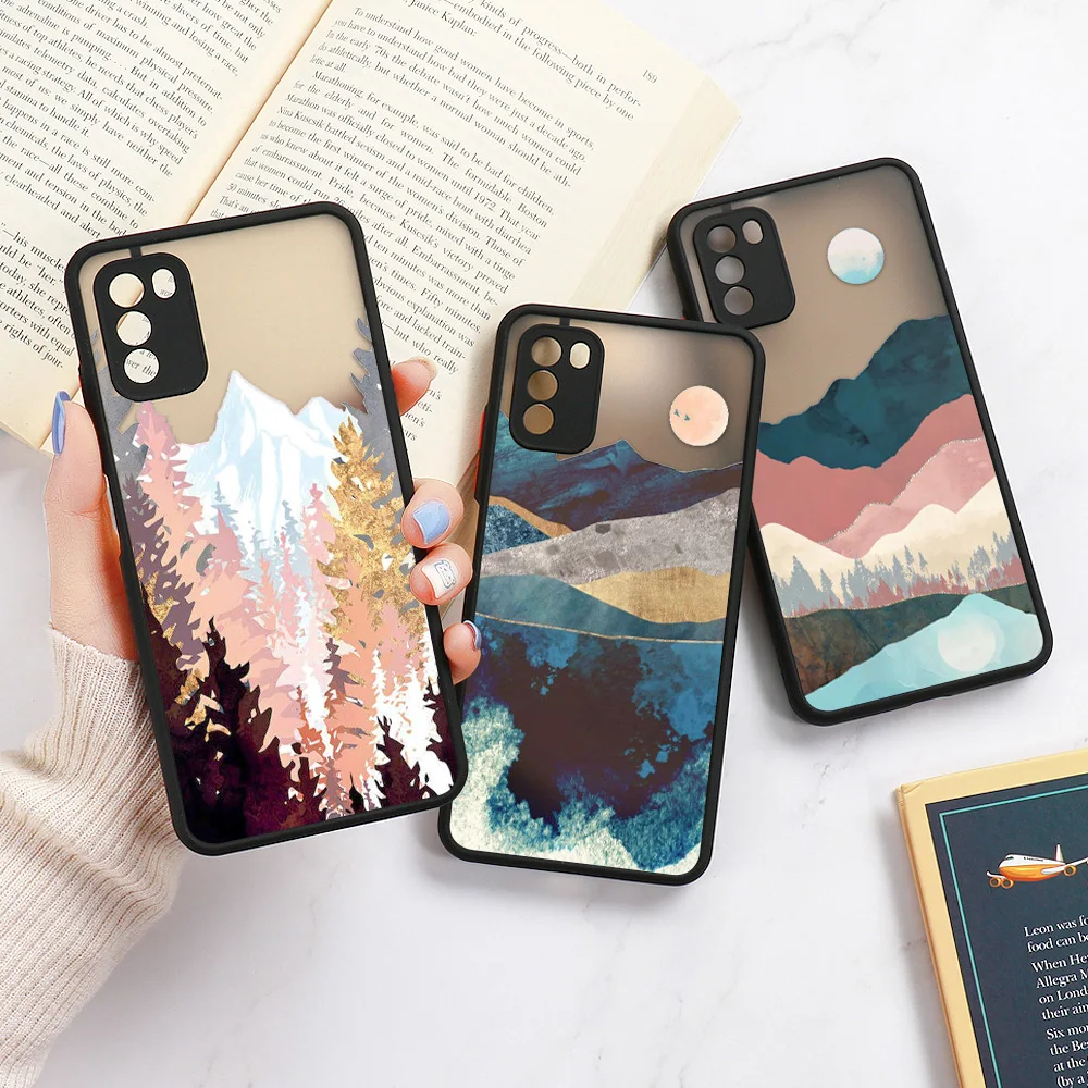 poco x3 X 3 pro case Scenery Pattern For Xiaomi Mi 11 11t Pro Lite Redmi Note 10 Pro 11 8 9 9S 10S 10C Cover Poco M4 X4 Pro F3