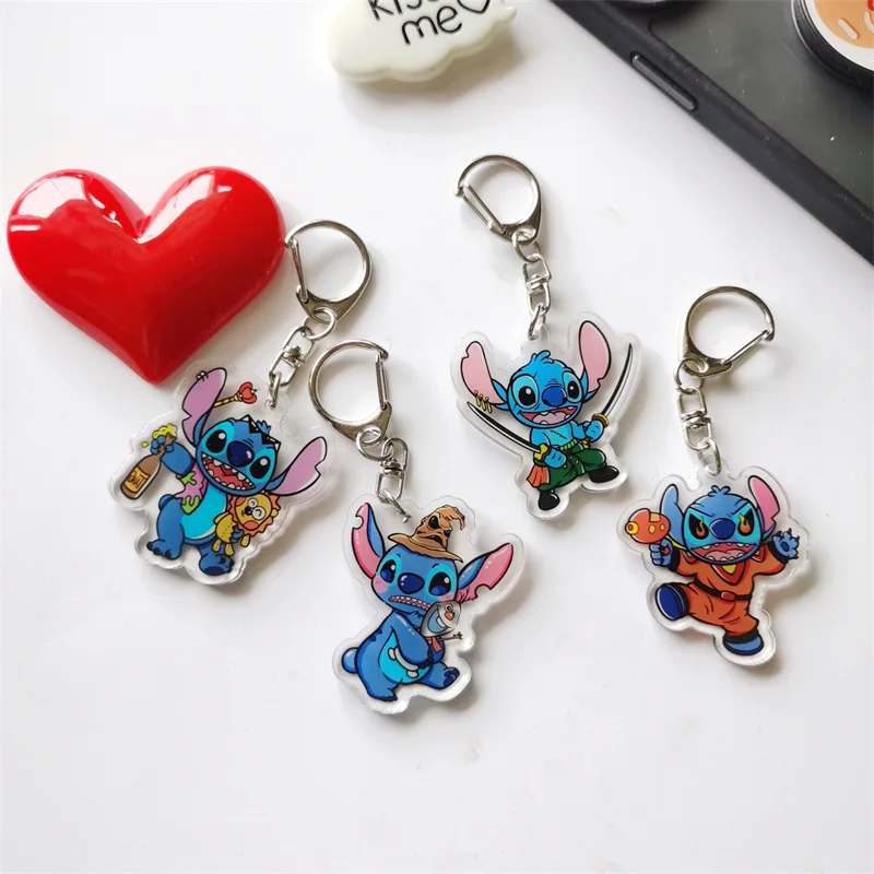 

Disney Anime Surrounding Stitch Pendant Lilo&Stitch Cute Cartoon Acrylic Keychain Creative Gift Pendant Children's Birthday Gift