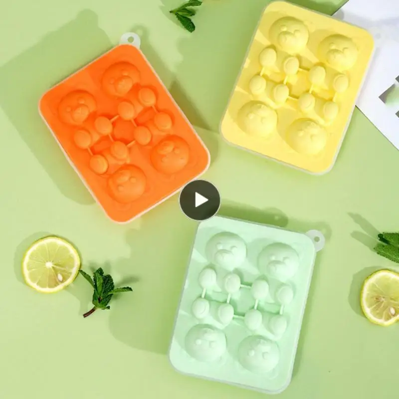 

Easy Demoulding Ice Tray Silicone Ice Box Ice Cream Bear Ice Mold Summer Ice