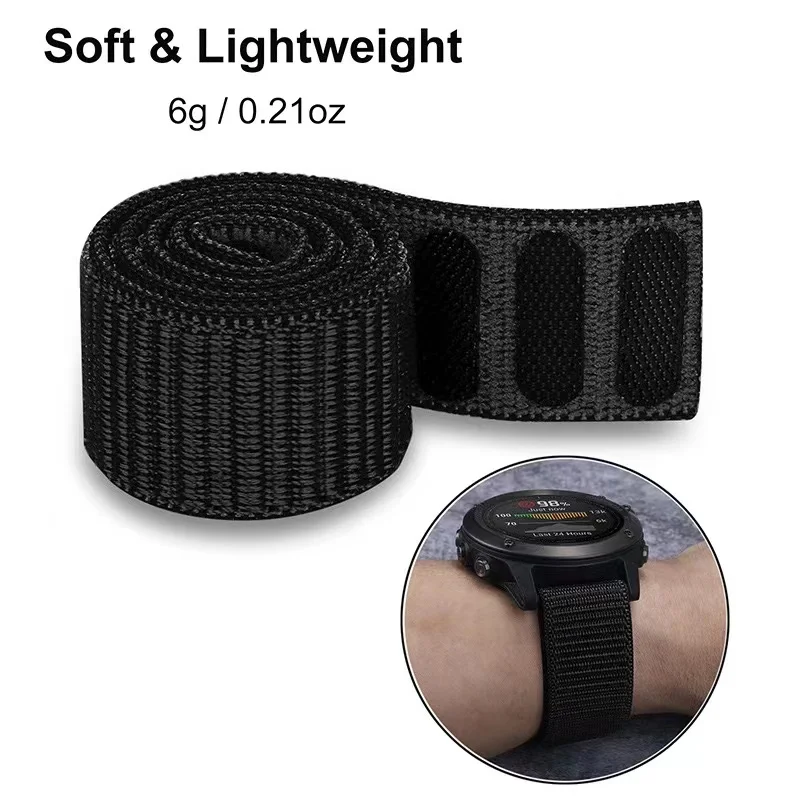 Ремешок нейлоновый для наручных часов Garmin Fenix 7X 7 7S 6 6X Pro 5 5X 5S/EPIX/tactical x DELTA 945 20 мм 22 26