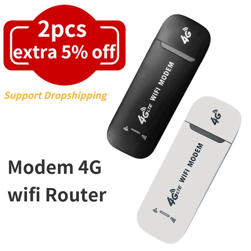 4G LTE Wireless USB Dongle Mobile Broadband 150Mbps Modem Stick Sim Card Wireless Router USB 150Mbps Modem Stick for Home Office