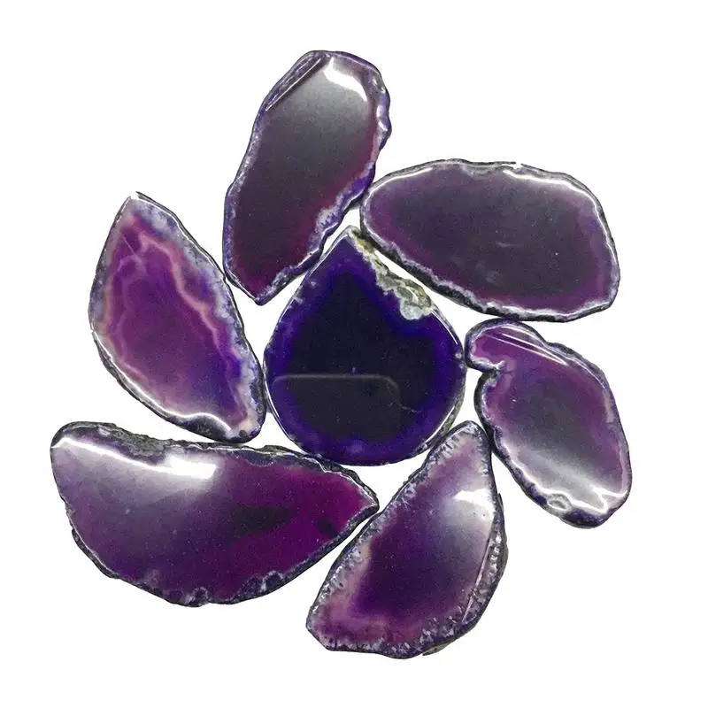 

Stone Natural Onyx Agates Pendants Multi Colorful Slice Irregular Real Agat Quartz Stone Pendant Women Male