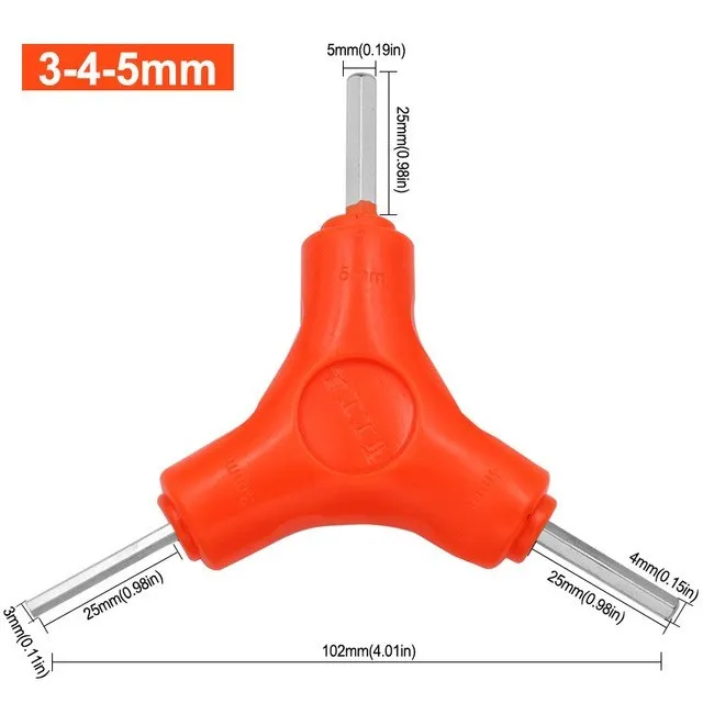 

Набор шестигранных ключей Onnfang 3 в 1 2.5/3/4/5/6/8 мм