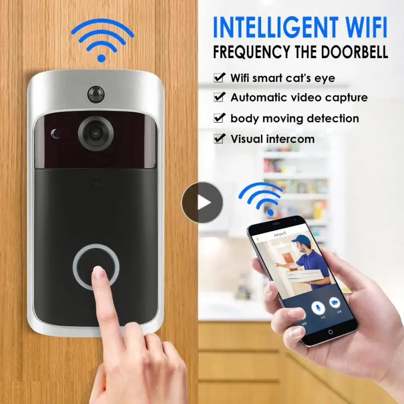 

Smart Doorbell Camera Wifi Wireless Call Intercom Video-Eye For Apartments Door Bell Ring For Phone Home Security Two-Way Talk