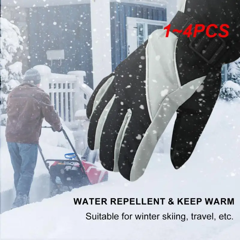 

Зимние теплые перчатки для мужчин и женщин, Тактические Водонепроницаемые перчатки с сенсорным экраном для пеших прогулок, катания на лыжах, рыбалки, велоспорта, сноуборда, Нескользящие, 1-4 шт.
