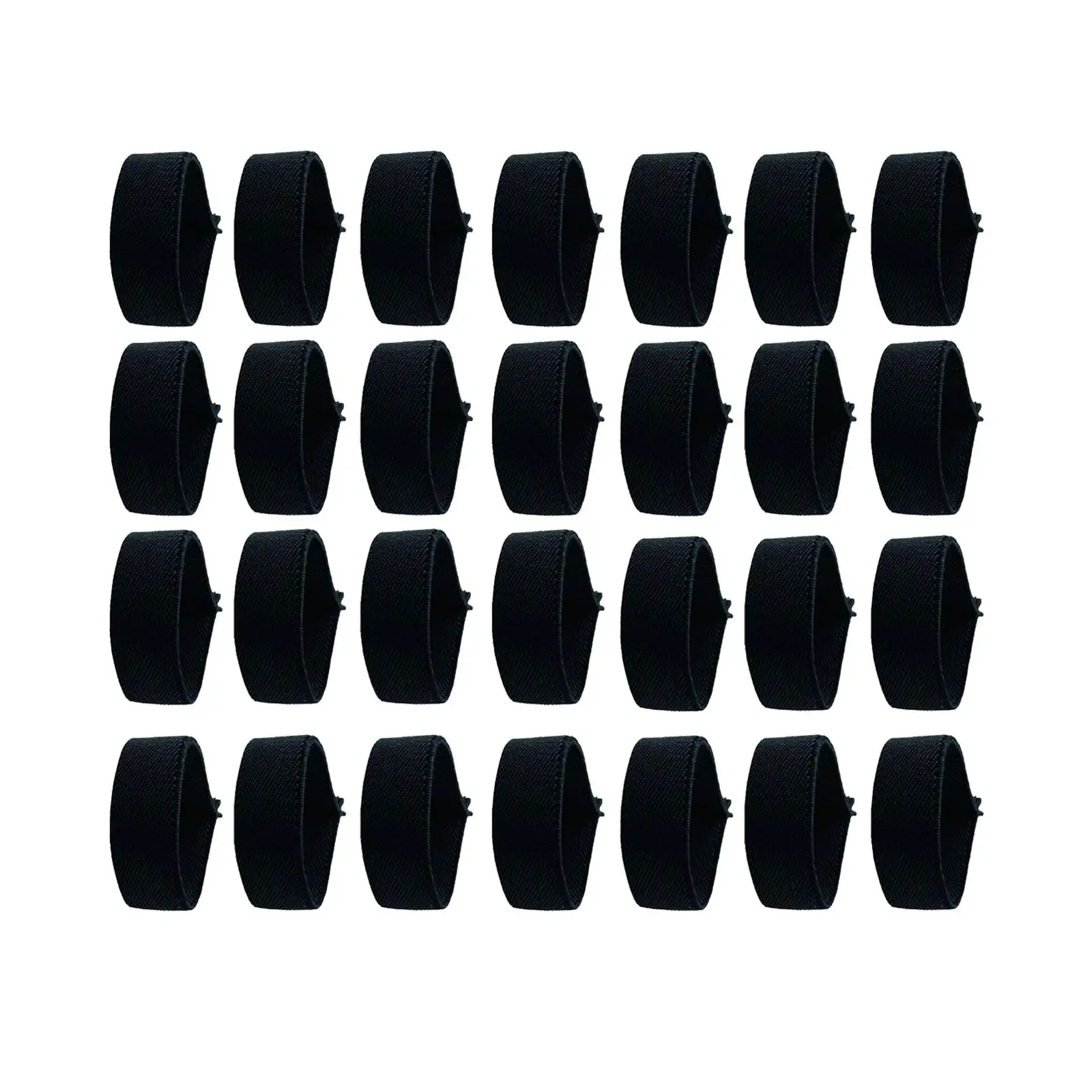 

32Pcs Mourning Band Black Stripe Sign of Respect Elastic Straps Funeral Accessories Personnel Memorial Band for Police Badges