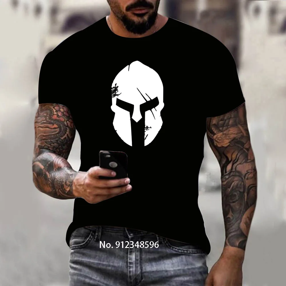 Новинка лета 2022 футболка с 3D принтом спартанцев для мужчин и женщин