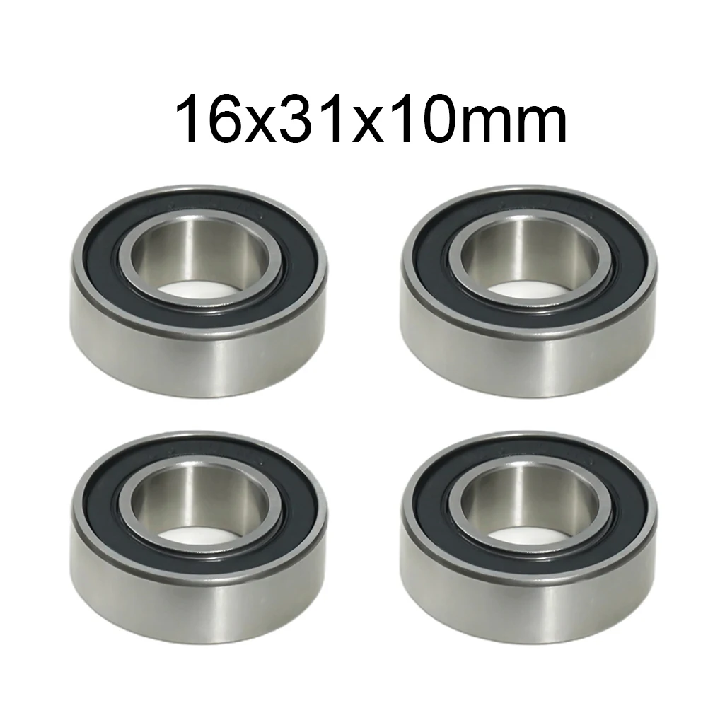 

4pcs New Bearing Oil Resistance Easy To Install Hub Bearing Mountain Bike Bottom Axle 16*31*10mm Bearing Steel