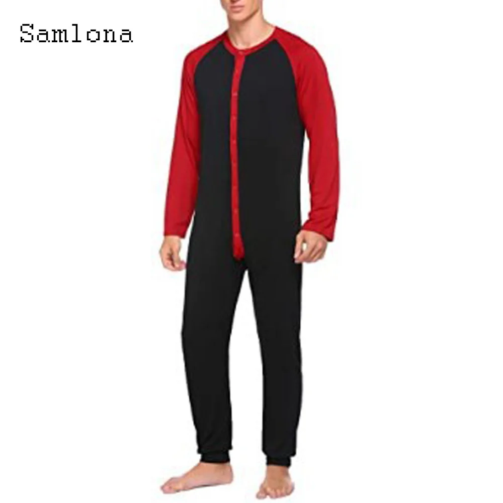 

Sexy Patchwork Zipper jumpsuits Men Long Sleeves Onesie Bodysuits Mens leisurewear 2023 European Fashion Home One-piece Playsuit