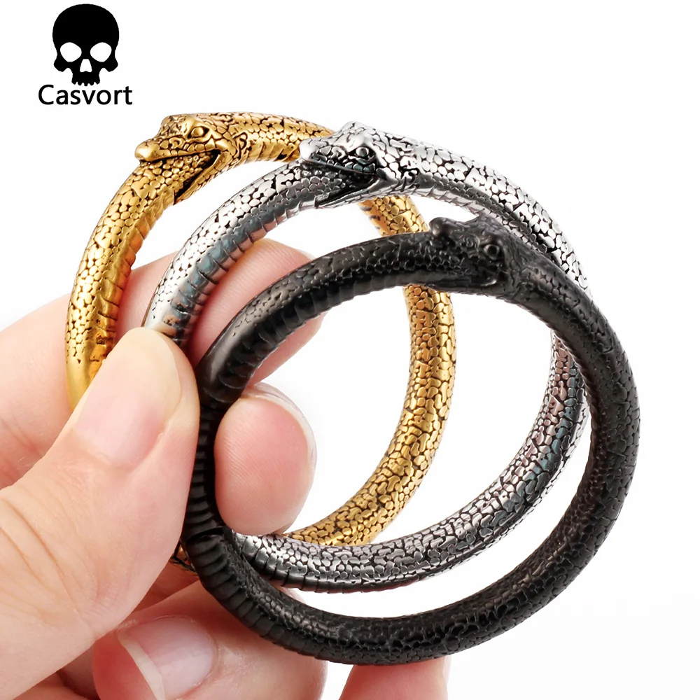 Casvort винтажное круглое кольцо змея весы для Растягивающихся ушных вкладышей