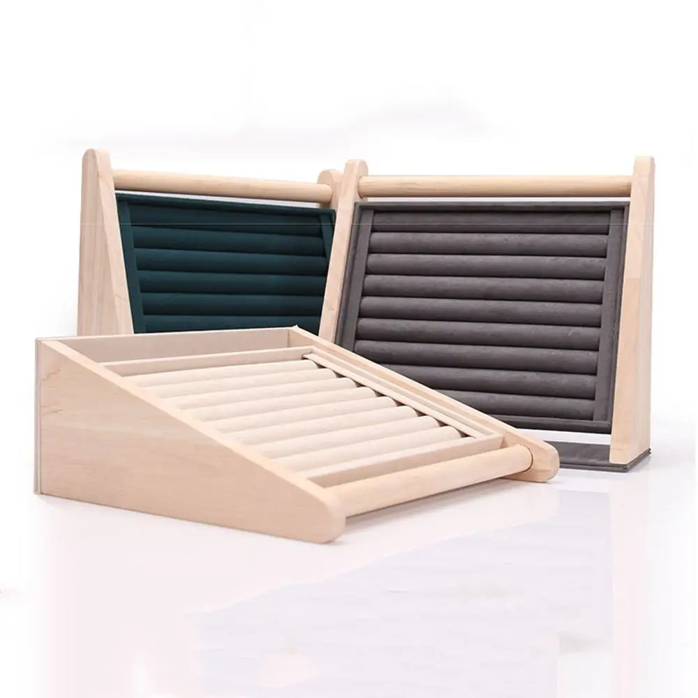 Деревянная подставка для демонстрации колец портативная многослойная прочная