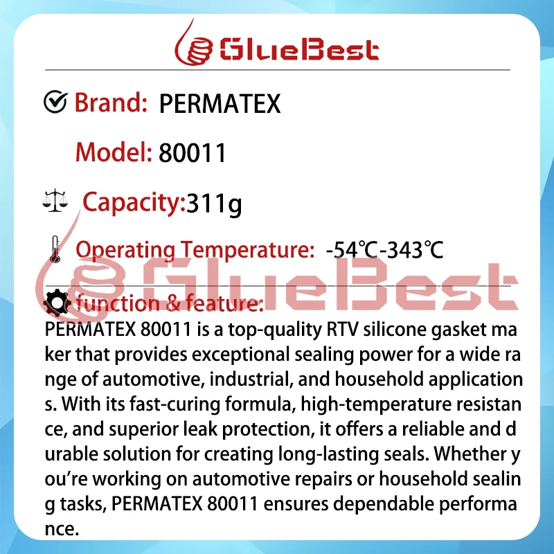 Permatex 80011 Form-A-Gasket 2C No 2 Высококачественный твердотельный агент для автомобильных