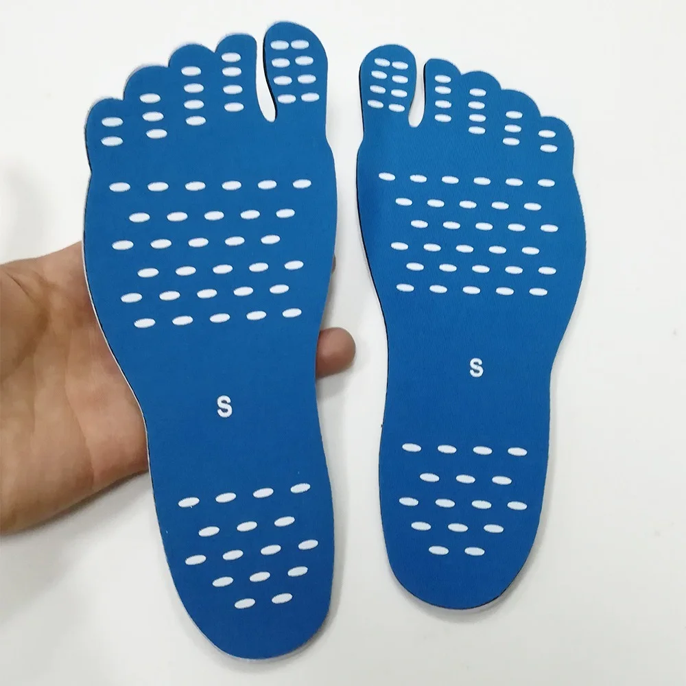 

Sdatter Non-slip Seaside Beach Shoes Equipped with Anti-skid Shoes Beach Socks Pad Feet Sticker Insoles Flexible Beach Feet
