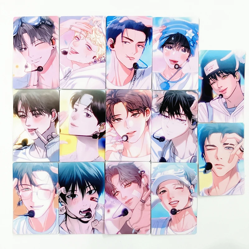 

Корейские лазерные голографические фотокарточки BL Webtoon 14 шт