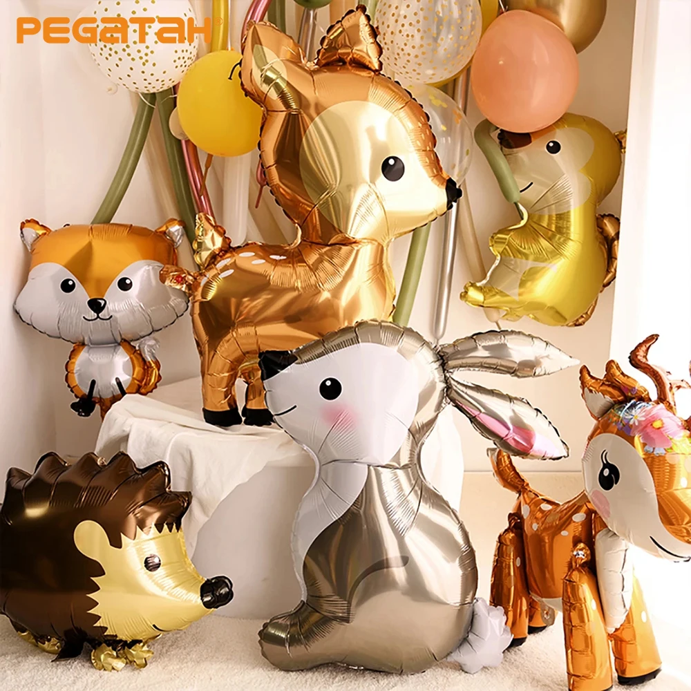 

Animal Theme Foil Balloon Deer Rabbit Squirrel Safari Party Decor Adult Kids Birthday Decoration Supplies