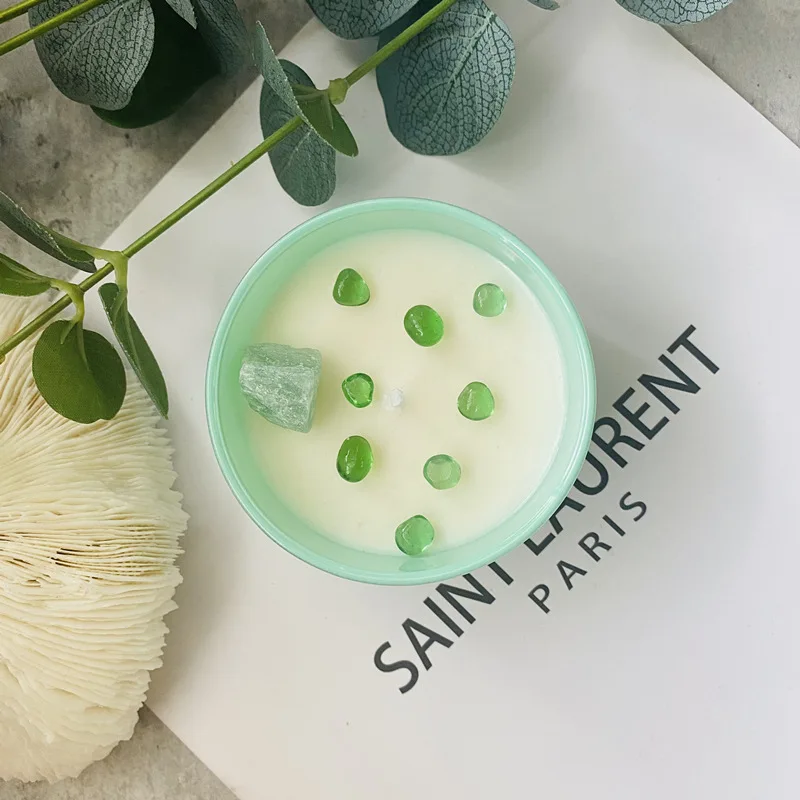 Хрустальный камень сушеный цветок цветная чашка-свеча ароматические лампы для