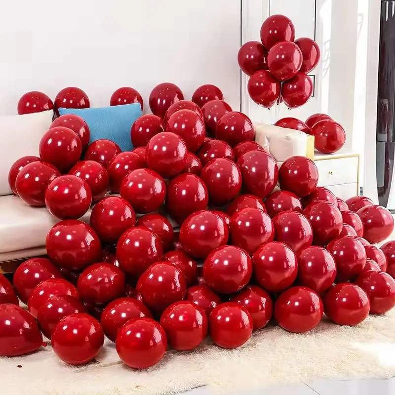 

30pcs Garnet Weeding Party Ballons Round Celebrate Event Latex Balloon Baby Shower Wedding Birthday Party Decorations Air Balls