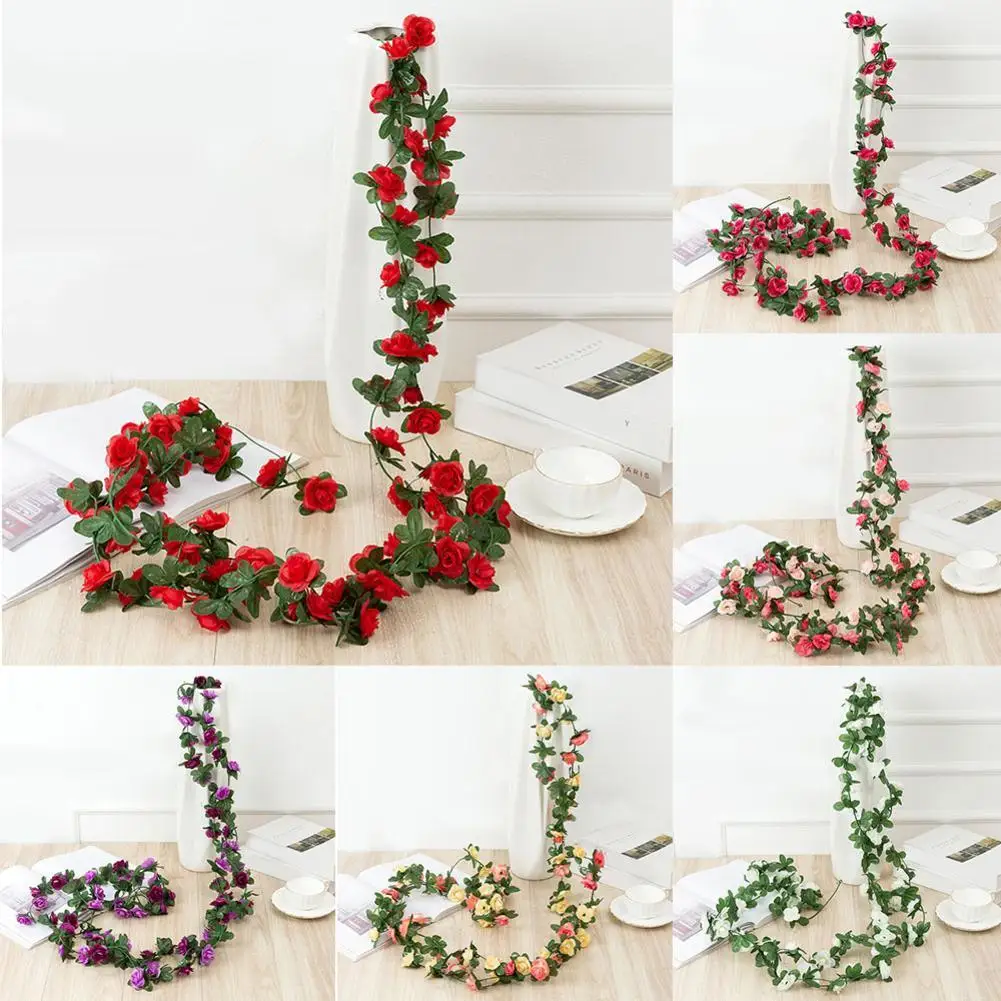 

130MM Flower Vine Miniature Simulation Decorative PVC house Garden Scene Ornaments Artificial Plants Flower Vine