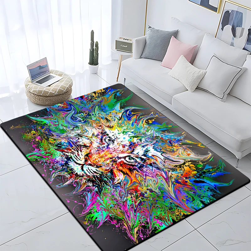 3D Art printing Tiger Printed Carpet for Living Room Large Area Rug Soft Carpet Home Decoration Mats Boho Rugs Dropshipping