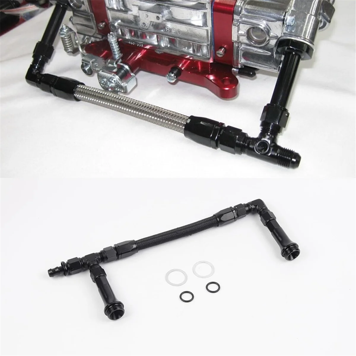 AN6 плетеный нейлоновый топливный провод с двойной подачей насос без часов для