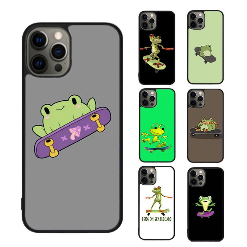 Чехол для мобильного телефона с лягушкой скейтбордом милый кавайный чехол iPhone