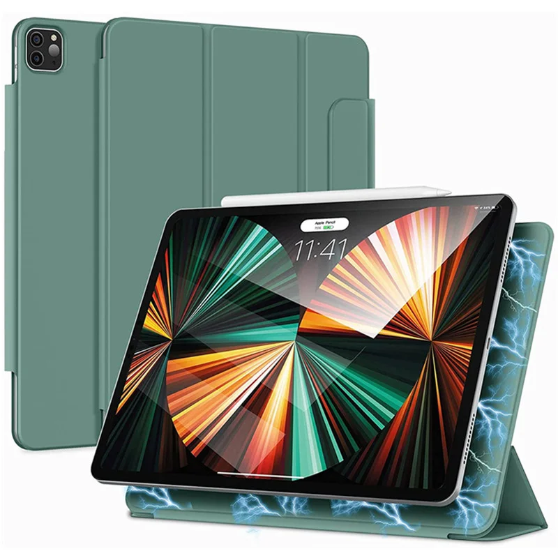

Магнитный смарт-планшет, кожаный чехол для ipad air 4 10,9 mini 6 2021 eu pad pro 11 12,9 дюймов 2020, чехол с карандашом 2