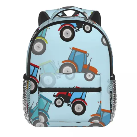 Милый детский рюкзак трактора с принтом, школьная сумка для детского сада, детская школьная сумка