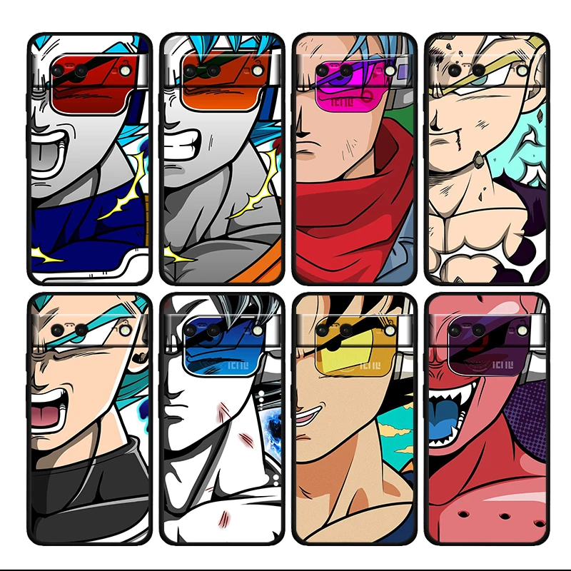 

Personality Dragon Ball Shockproof Cover for Google Pixel 6 6a 6Pro 5 5a 4 4a XL 5G Black Phone Case Shell Soft Coque Capa Cover