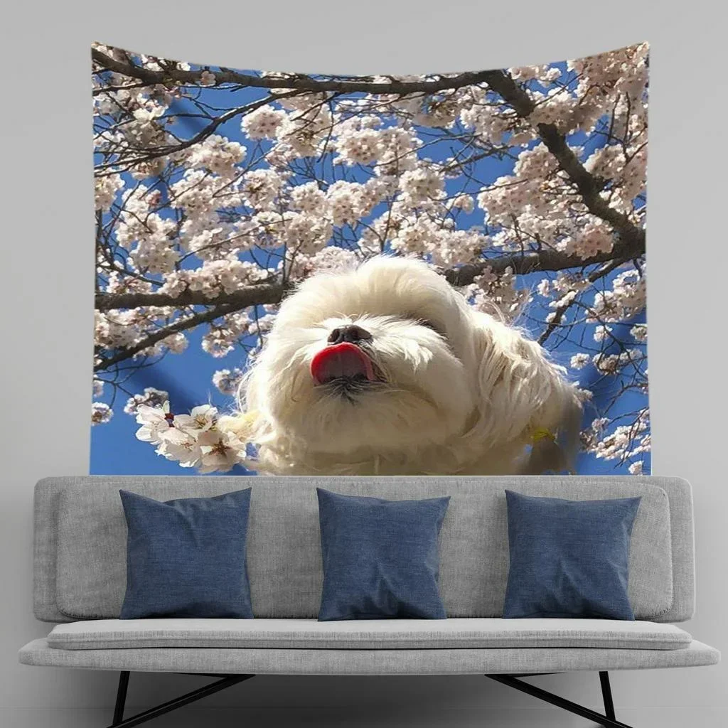 Гобелен Настенный Декор Милые Животные Собака Овцы Спальня Гостиная Корги