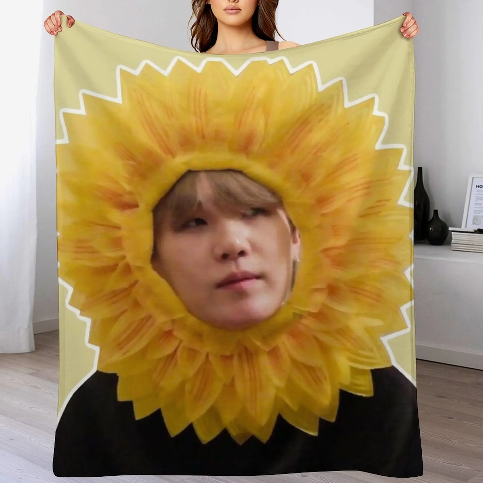 Одеяло Sunflower Yoongi/SUGA туристическое самое мягкое лохматое декоративное одеяло