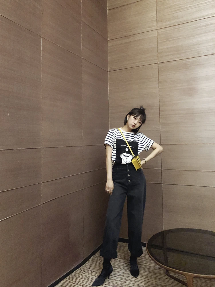 [В наличии] Misssha Soldiers с короткими рукавами весенне-летняя свободная футболка в