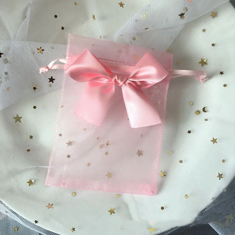 

Мешочки из органзы с бантом MIQIAO, разноцветные