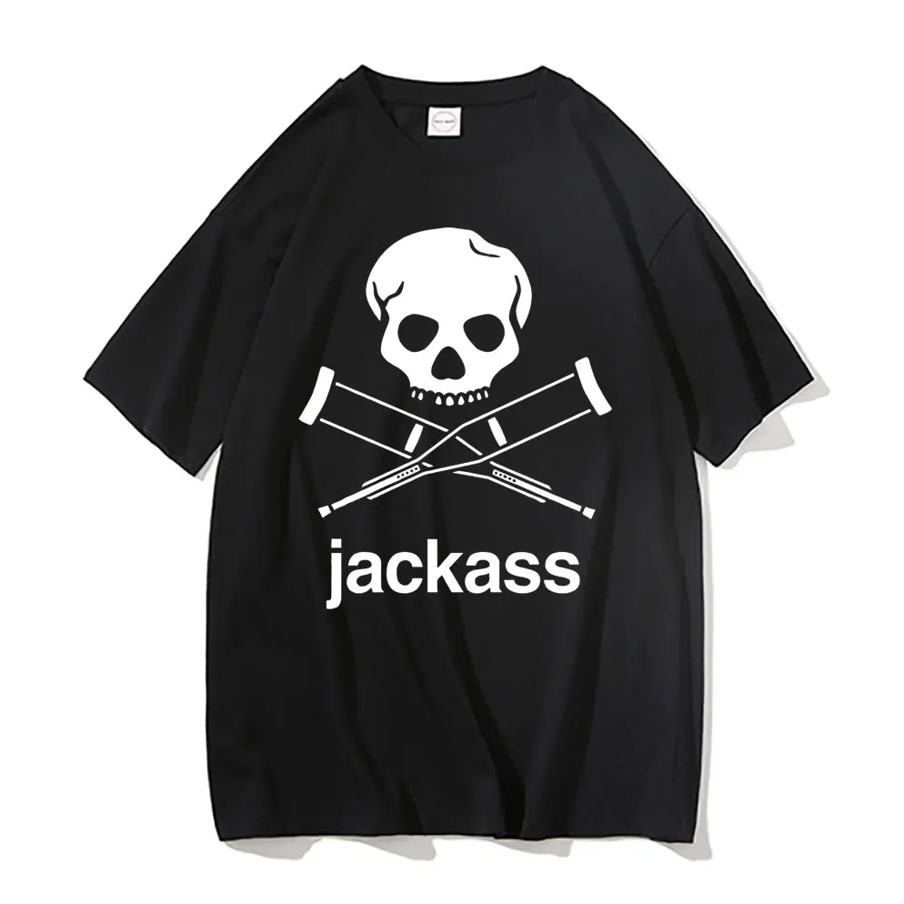 

Jackass Logo Graphic Printed T-shirt Men's Oversized Casual Black Tshirt Fashion Men Women Vintage T Shirts Quality Novelty Tees