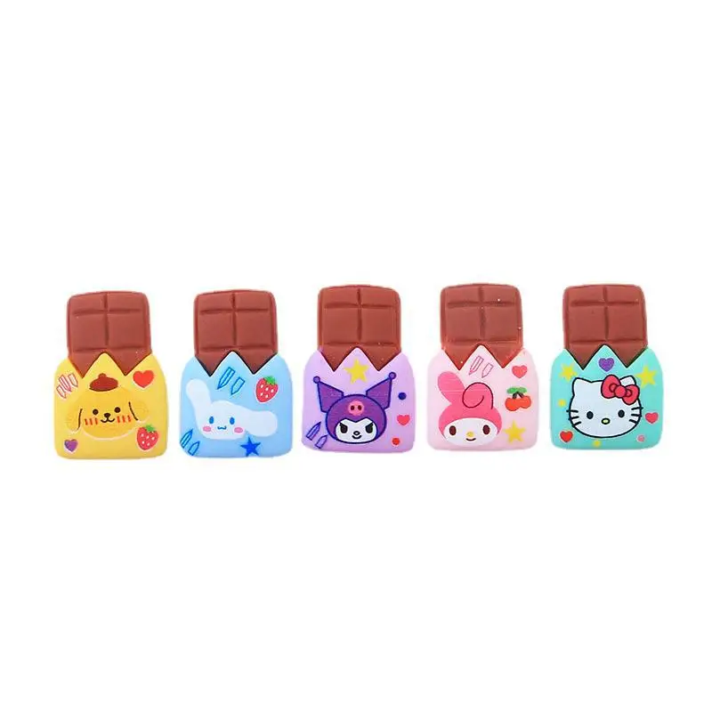 

10Pcs Kawaii Sanrios Cartoon Chocolate Candy Shape Resin DIY Decor Earring Phone Shell Patch Hair Accessories Jewelry Girls Toy