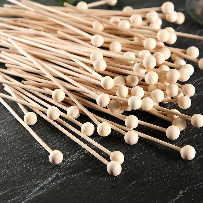 100 шт. палочки для конфет с шариком деревянные леденцы на присоске тортов любви