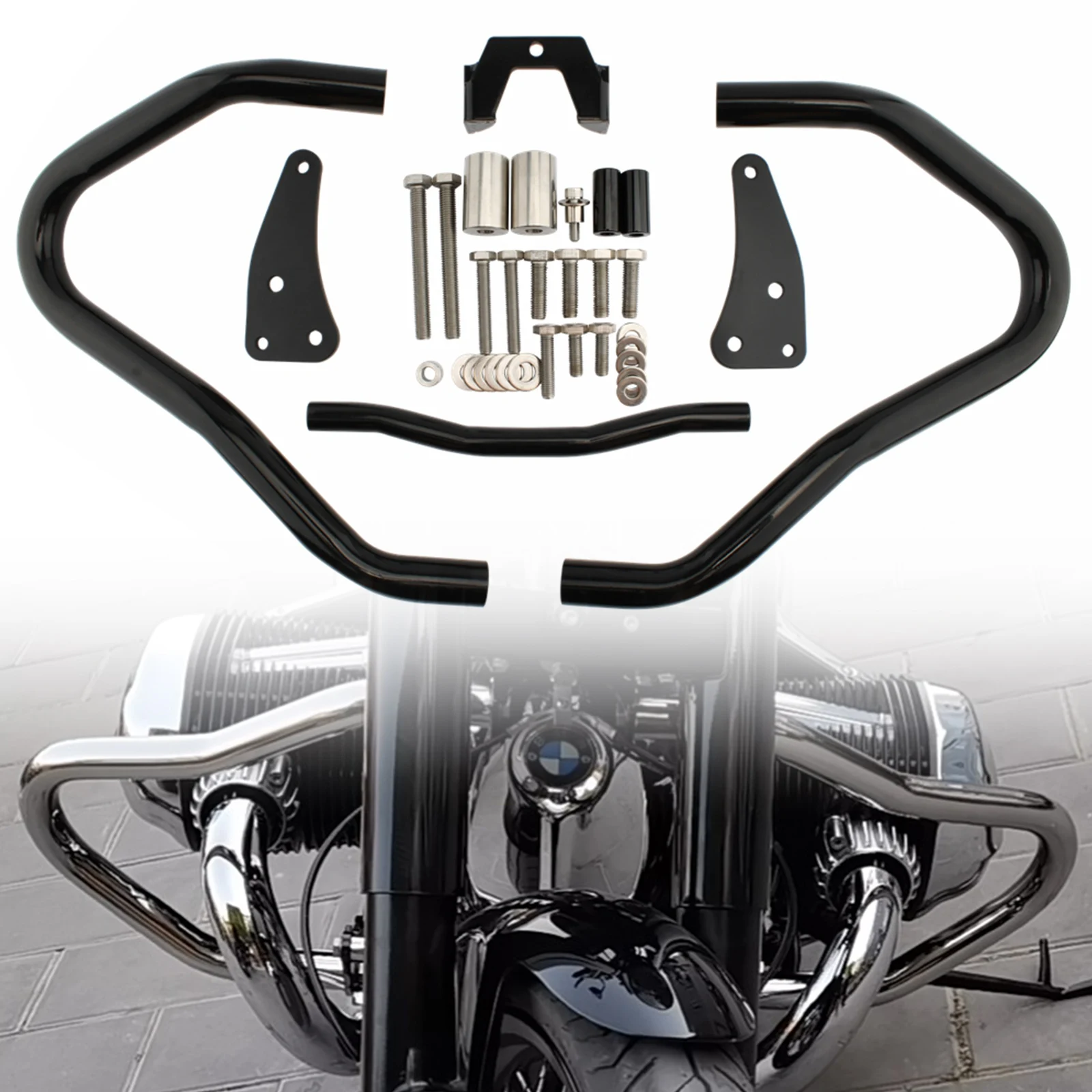 

Areyoursohp Engine Guard Crash Bar Frame Protect Bumper Black Fits For Bmw R18 Classic 2020 2021 Motorcycle Parts