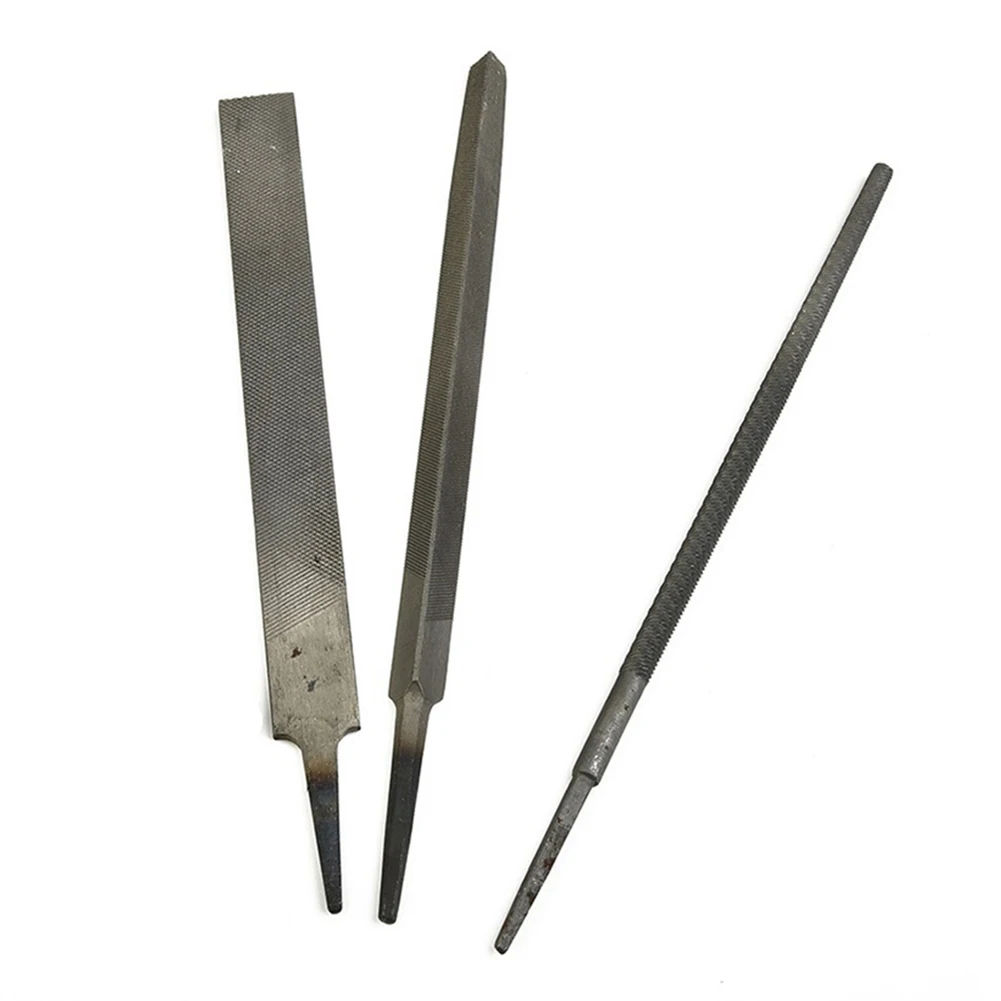 

3pcs 6Inch 150mm Industrial Steel Files Set Flat/Round/Triangle/Square For Metalworking Woodworking Steel Rasp File Accessory