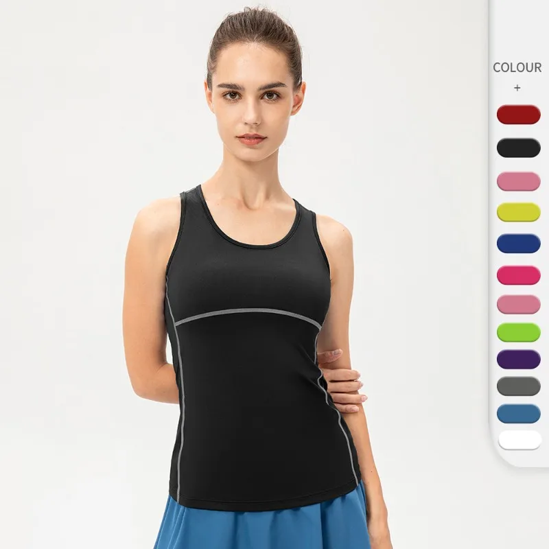 

Gym Sports Women's Tight Training T-shirt Sports Fitness Running Shirt Yoga Quick-drying Vest Clothes