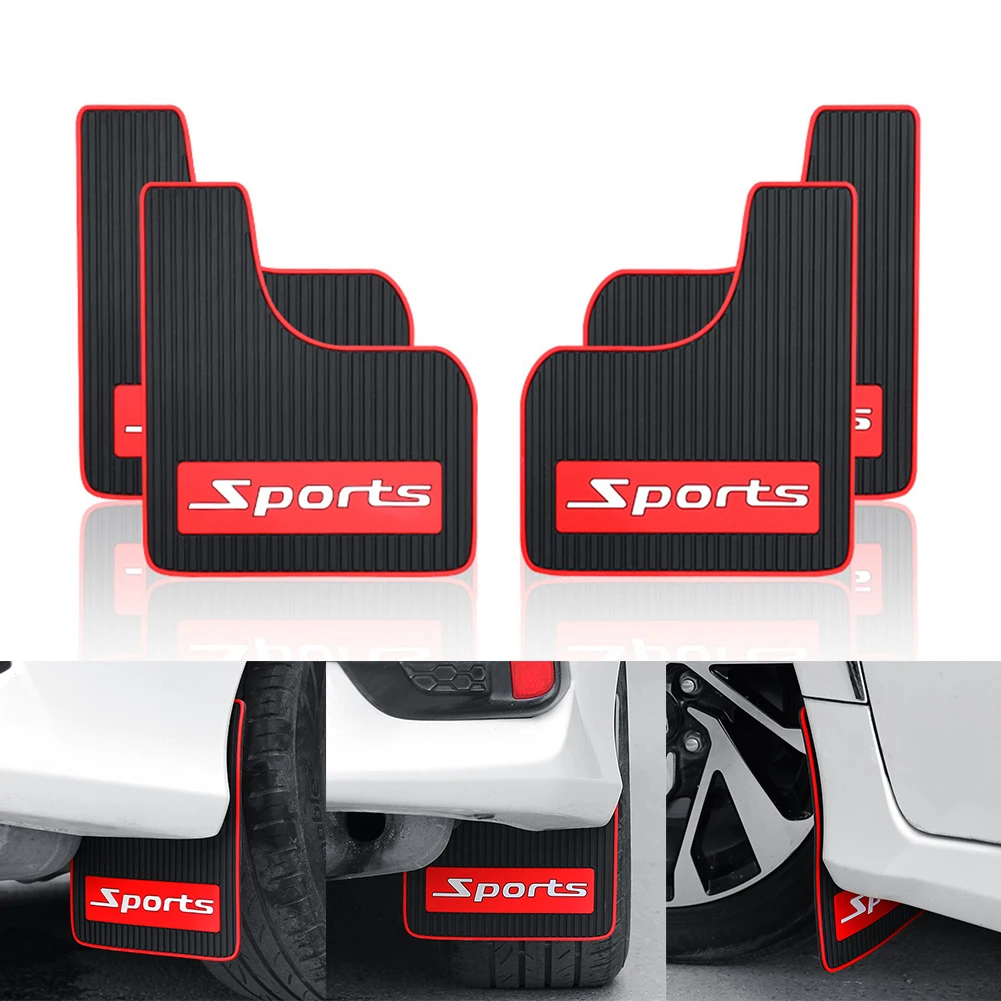 

4pcs car Racing Mud Flaps Black Splash Mudguards car protection decoration accessories for Peugeot FIAT Citroen VW AUDI Ford