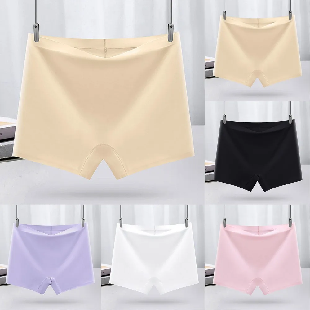 

Women Ice Silk Ultra-thin Underwear Seamless Soft Smooth Elastic Waist Solid Color Lingerie Knicker Panties Short