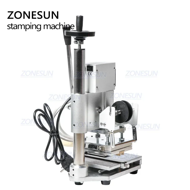 Фото ZONESUN ZS110 горячее тиснение фольгой, бронзовая машина для тиснения, скользящий верстак, цифровой кожаный термопресс для бумаги из ПВХ №2