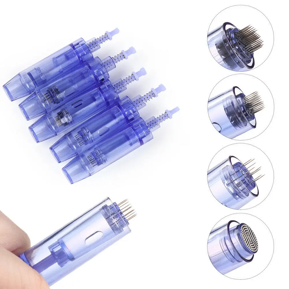 

10/pcs Blue Bayonet Dr.pen Ultima A1 Needle Cartridges Skin Renew Microneedle Derma Roller Replacement Tattoo Tips 36 pin / nano