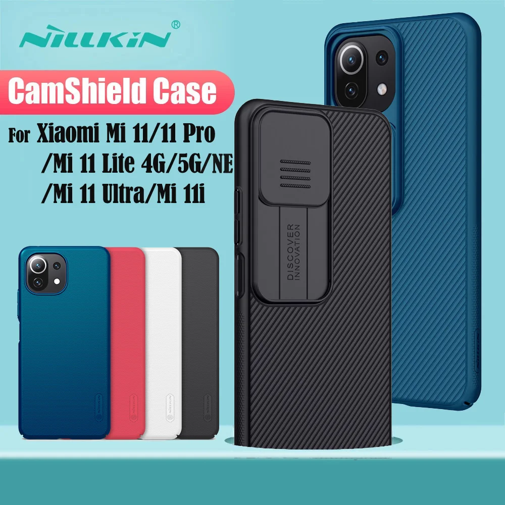 

For Xiaomi Mi 11 Lite 4G 5G NE Mi11 Pro Case NILLKIN CamShield Slide Camera Lens Protection Back Cover For Mi 11 Ultra Mi 11i