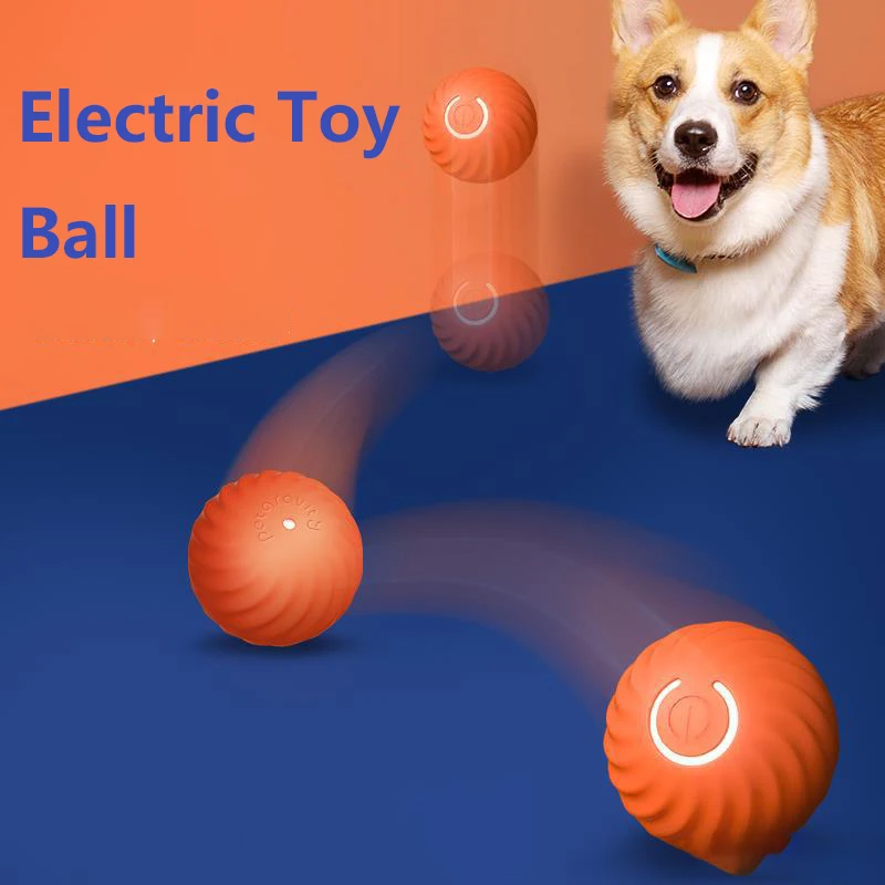 

Interactive Electric Dog Ball Toys Smart Dog Toys for Puppy Pet Toys Gift Auto Rolling Training Self-moving Ball for Indoor Play