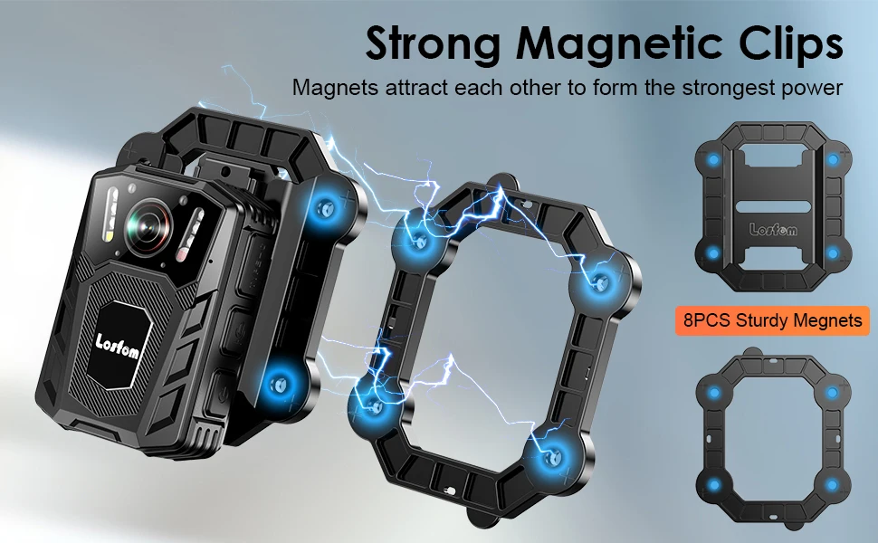Магнитный зажим BOBLOV для камеры портативные черные силиконовые зажимы