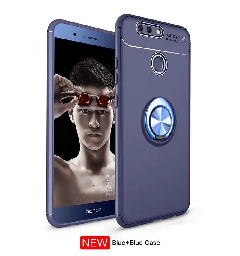Чехол для Honor 8 Pro L09, магнитный автомобильный держатель с кольцом, силиконовая Мягкая задняя крышка из ТПУ, чехол для телефона Honor 8 Pro, Honor 8 Pro, DUK-L09